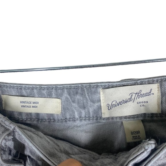 Target vintage midi exposed button raw hem shorts sz 8 - Picture 3 of 4